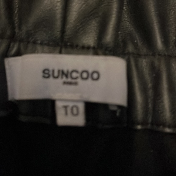 Suncoo Paris Faux Leather Joggers - Picture 2 of 3